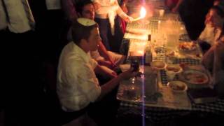 Havdalah ceremony ending Shabbat Sabbath in Tzvat Israel [upl. by Schreibman441]