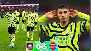 Burnley vs Arsenal 05 EPL highlights 2024  Saka goal  Odegaard goal  Havertz goal [upl. by Stretch863]