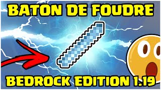 COMMENT avoir un BATON de FOUDRE sur MINECRAFT BEDROCK  ⚡ [upl. by Nim]