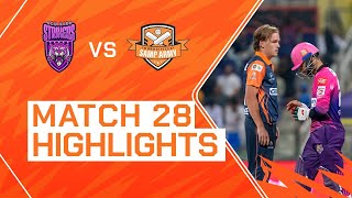 2023 Abu Dhabi T10 Match 28 Highlights New York Strikers vs Morrisville Samp Army  Season 7 [upl. by Notrem944]