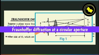 Fraunhoffer diffraction at a circular aperture [upl. by Onfroi133]