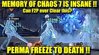 MEMORY OF CHAOS 7 INSANE  Can F2P Clear this Seele amp Jing Yuan Carry No 2nd Healer Clear [upl. by Aleahc]