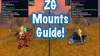 ZulGurub Mounts Guide  Swift Razzashi Raptor amp Swift Zulian Panther World of Warcraft  Drops [upl. by Lunn429]