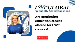 Are continuing education credits offered for LSVT courses [upl. by Liag]