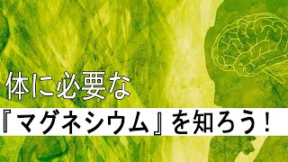 体に必要な『マグネシウム』を知ろう！4つの食品で補給できます [upl. by Ecadnak196]