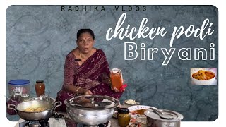 Chicken Podi Biryani  Super tasty amp Easy radhikavlogs chickenrecipe biryani [upl. by Nnylak]