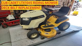 Cub Cadet LTX1045 Deck Belt Replacement [upl. by Kelleher]