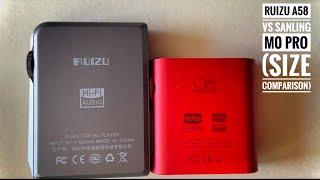 Ruizu A58 VS Shanling M0 Pro Portable DAPs Size Comparison [upl. by Fernanda]