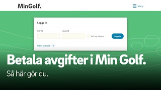 Så betalar du avgifter i Min Golf [upl. by Idoj]