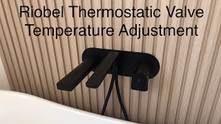 How to Adjust Riobel Thermostatic Wall Mount Tub Faucet Temperature [upl. by Kcirde]