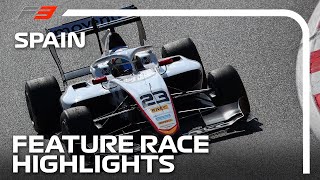 F3 Feature Race Highlights  2023 Spanish Grand Prix [upl. by Orr869]