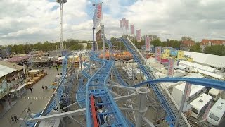 Reverchon Drifting Coaster FTE Ahrend Augsburg Plärrer 2017 POV Onride [upl. by Eyt987]