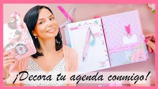 Agenda decorada con separadores y bolsillos TUTORIAL FÁCIL ⎜PEGA PAPEL O TIJERAS [upl. by Aisyla948]