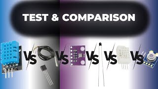 🌡️ Temperature sensors comparison  DHT11 VS DHT22 VS DS18B20 VS BMP280 VS THERMISTOR VS MLX90614 [upl. by Nur]