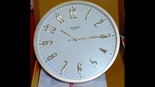 BOLD ELEGANT SILVER COLOURED AND GOLD COLOURED WALL CLOCK  35 CM DIAMETRE [upl. by Rebbecca]