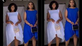 How to cut and sew handkerchief flare bubu gown without side seams for beginners [upl. by Ahsimrac]