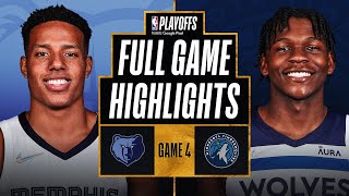 2 GRIZZLIES at 7 TIMBERWOLVES  FULL GAME HIGHLIGHTS  April 23 2022 [upl. by Boote]