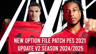 NEW OPTION FILE PATCH PES 2021 UPDATE V2 SEASON 20242025  PS4  PS5  PC [upl. by Innob815]