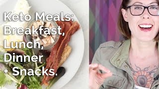 My Keto Meals Breakfast Lunch Dinner  Snacks WITH PICTURES [upl. by Yancy838]