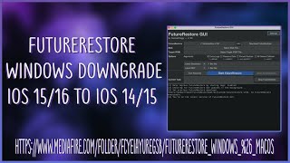 Futurerestore Windows downgrade iOS 1516 to iOS 1415  Futurerestore Downgrade Windows Full  2022 [upl. by Yecart]