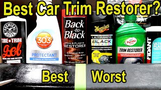 Best Plastic Car Trim Restorer 303 Protect vs Mothers Turtle Wax Meguiars CeraKote [upl. by Nahgaem]