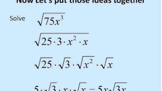 Square Roots with Variables Simplifying Math [upl. by Nalrah]