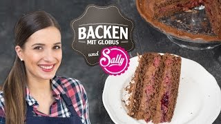 Schokoladentorte mit AmarenaKirschfüllung  Backen mit Globus amp Sallys Welt 10 [upl. by Wildee836]