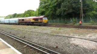 4Z21 66077 with WIA car carriers at Micheldever oil terminal sidings 21809 [upl. by Vieva]