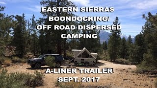 Dispersed CampingBoondocking Eastern Sierras in Aliner [upl. by Ayisan376]