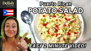 POTATO SALAD wAPPLES Ensalada De Papa  Delish DLites  Puerto Rican Dishes [upl. by Girvin902]