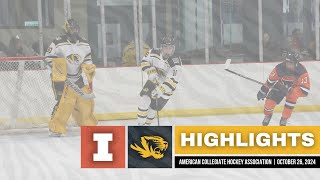 Mizzou vs Illinois Highlights  MACHA Hockey  October 26 2024 [upl. by Enomas527]