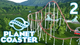 Planet Coaster ALPHA  Part 2  COASTER BUILDER [upl. by Nykal625]