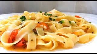 Paste Tagliatelle Taitei lati  Cea mai simpla reteta de paste cu rosii [upl. by Neyuh657]