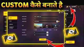 CUSTOM KAISE BANATE HAIN  FREE FIRE CUSTOM KAISE BANATE HAIN  HOW TO CREATE CUSTOM IN FREE FIRE [upl. by Sakiv]