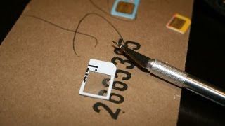 How to make DIY micro SIM to SIM Adapter  Tutorial  Nexus 4 [upl. by Helgeson]