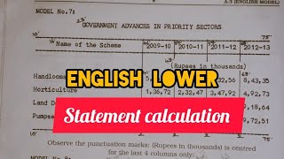 English LOWER  STATEMENT CALCULATION  👆typewriting exam [upl. by Otrebide]