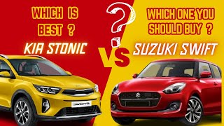 Suzuki Swift Vs KIA Stonic Comparison  Swift Vs Stonic Comparison 2024  Stonic And Swift Review [upl. by Ailic]