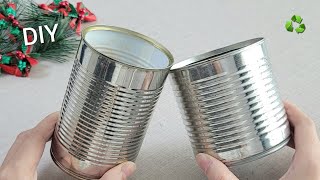 Very Cute  Christmas decoration idea with Empty can 🎄Recycling craft ideas  Tips and hacks [upl. by Ziladnerb]