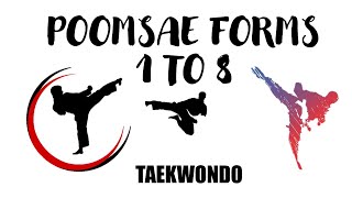 Taekwondo Poomsae 18  About Poomsae  Diagrams and Korean Names [upl. by Adam754]