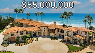 Inside a 55000000 OCEANFRONT California Mega Mansion [upl. by Deanne]