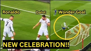 Ronaldo amp Diogo Dalot also Invented “NEW CELEBRATION” to Dalots goal vs Croatia  Man Utd News [upl. by Lonier]