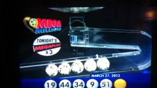 March 27 2012 Mega Millions Lottery Drawing [upl. by Aitnecserc]