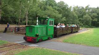 Peatlands Park Railway train departing [upl. by Ynohtnacram]