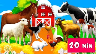 Farm Animals for Kids Animals video Cow sound Duck sounds [upl. by Eiroj294]