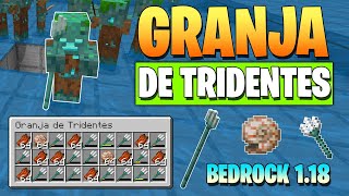 Minecraft Bedrock GRANJA de TRIDENTES 118 🔱  Minecraft Bedrock PEXBOXPS4SWITCHWIN10 [upl. by Whittemore764]