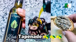 معجون الزيتون أسود وصفة سهلة وصحية comment faire une bonne tapenade fait maison [upl. by Yelir]