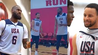 Team USA practice on Day 1 of training camp getting ready for Olympics [upl. by Eri]