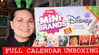 Disney Advent Calendar 2024 by ZURU Mini Brands Full Unboxing [upl. by Malloy266]