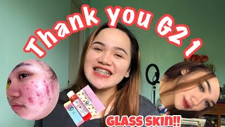 G21 skincare review  paano gamitin ang glass skin set g21  VLOGMAS 2020 🎄✨ [upl. by Kayne]