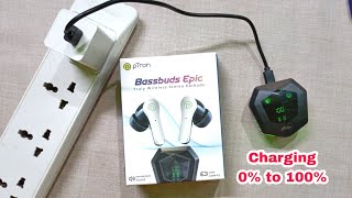 pTron BassBuds Epic Charging Test 0 to 100 [upl. by Airehc]